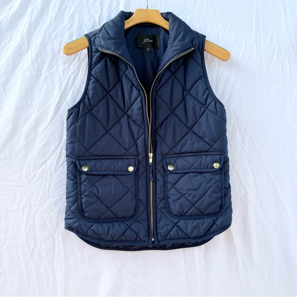 J.CREW | EXCURSION NAVY BLUE QUILTED PRIMALOFT PUFFER VEST EXTRA SMALL - Picture 4 of 8